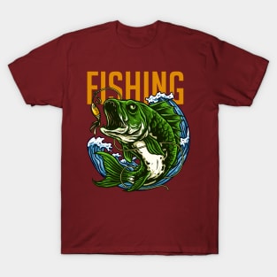 fishing green fish T-Shirt